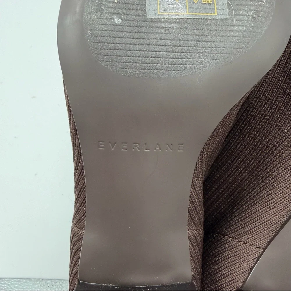 NEW Everlane Dark Brown Knit The Glove Heel Boot in Size 7.5